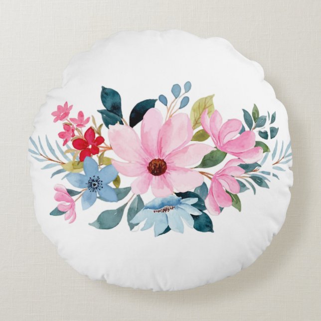 Flower Patterns  Round Cushion (Front)
