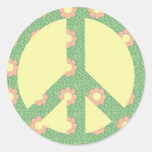 Flower Peace Sign Sticker