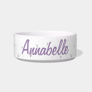Flower Pet Bowl Personalised Name