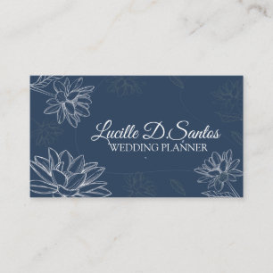 Flower Petal On Blue Business Card