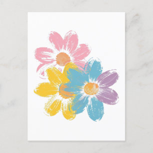Flower petal pattern Small Postcard