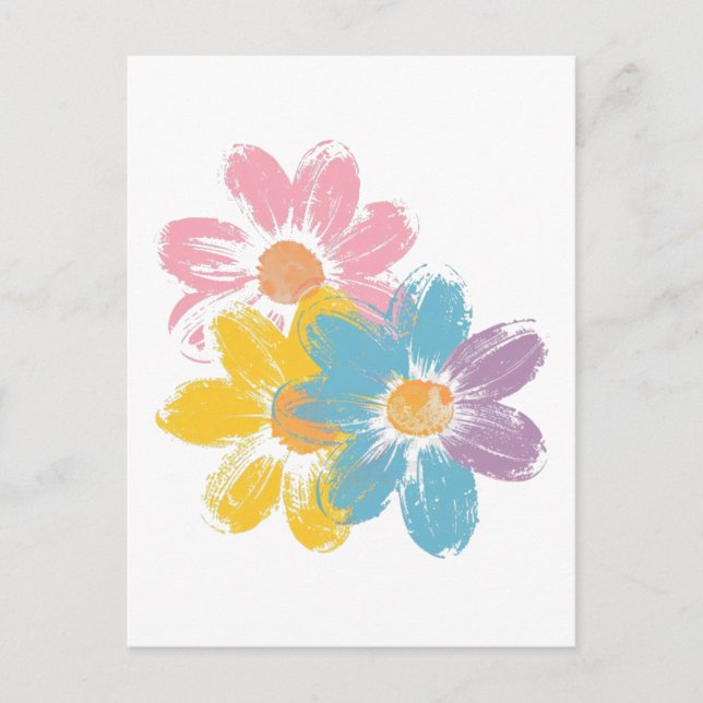 Flower petal pattern Small Postcard (Front)