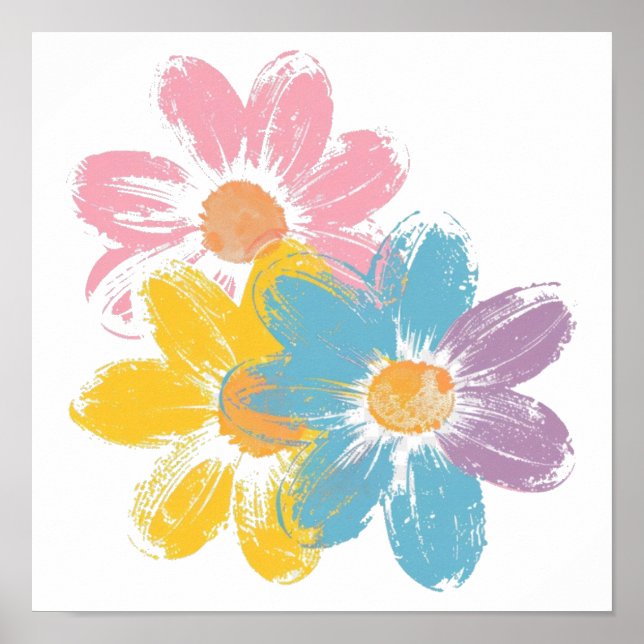 Flower petal pattern Small Poster (Front)
