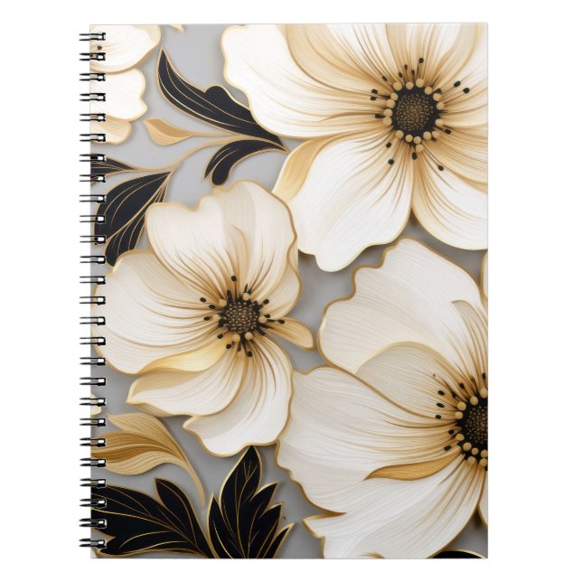 Flower petal plant pattern notebook (Front)