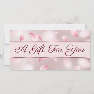 Flower Petals Faux Foil Gift Certificate