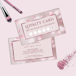 Flower Petals Faux Foil Loyalty Card