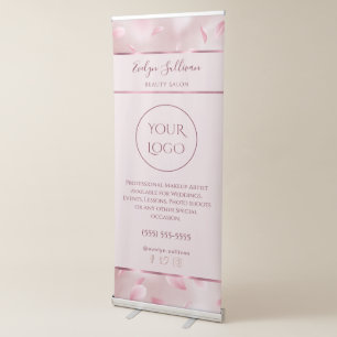 Flower Petals Faux Foil Retractable Banner