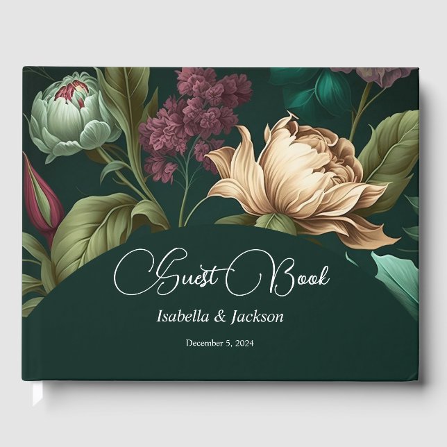 Flower Petals Guest Book (Front)