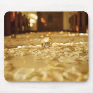 Flower petals on floor of church mouse mat