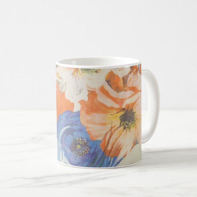 Flower Petals – Vibrant Flower Art Coffee Mug (Front Right)