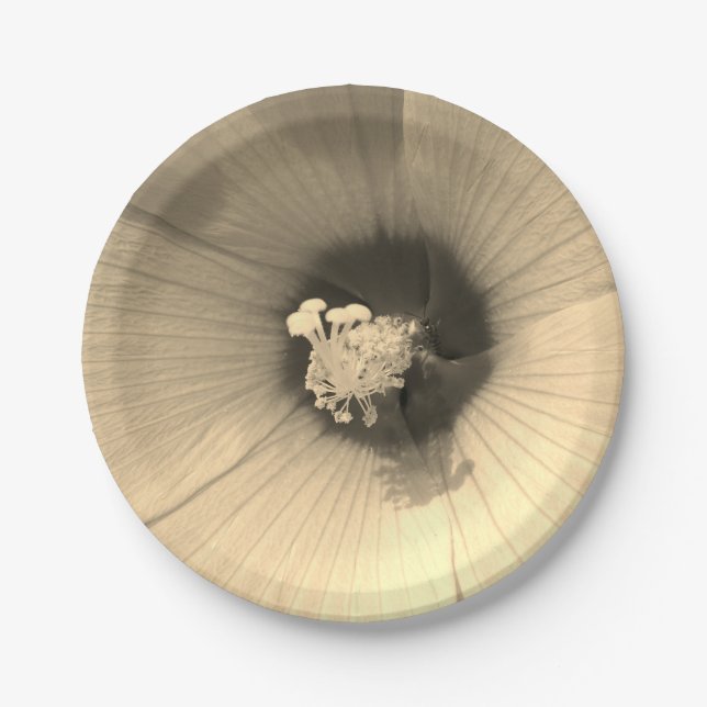 Flower Photo Custom Paper Plates 7 in (Front)