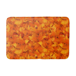 Flower Photo Orange Garden Lilies Bath Mat