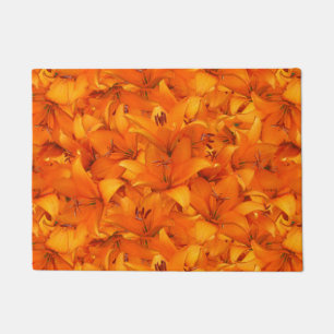 Flower Photo Orange Garden Lilies Doormat