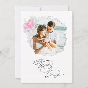 *~* Flower PHOTO RSVP + QR AR6 WE DO Wedding Invi Invitation