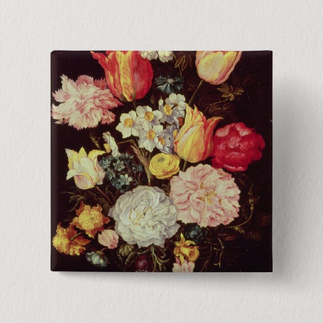 Flower Piece 15 Cm Square Badge (Front)