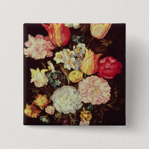 Flower Piece 15 Cm Square Badge