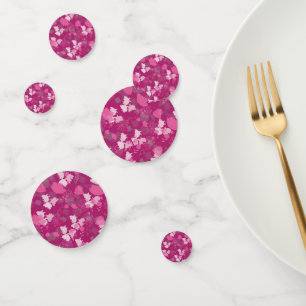 flower pink confetti