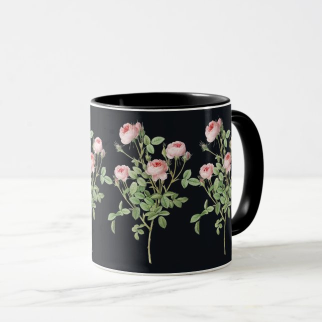 Flower Pink Rose Nature Botanical Blossom Garden  Mug (Front Right)