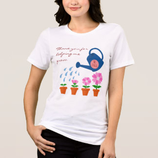 Flower Plant Grow by Watering Teacher Gift Tri-Blend Shirt