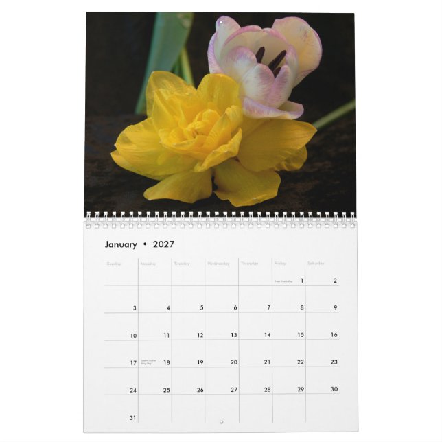 Flower Portraits-2027 Calendar (Jan 2027)