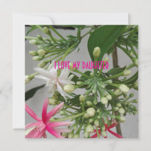 FLOWER POST CARD FOR DAUGHTERS DAY