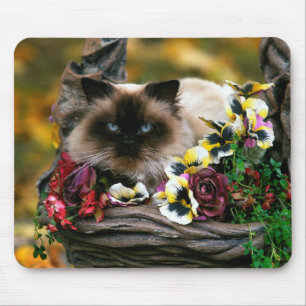 Flower Pot Cat Mousepad