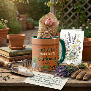 Flower pot personalised gardening mug