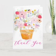 Flower Pot Thank You Card