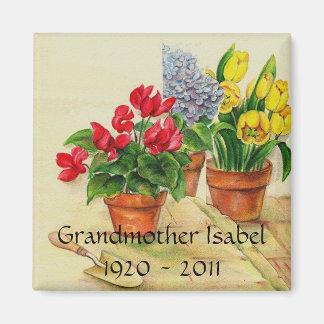 Flower pots, Grandmother Isabel1920 - 2011 Magnet