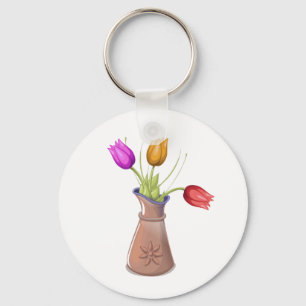 Flower Pots Key Ring
