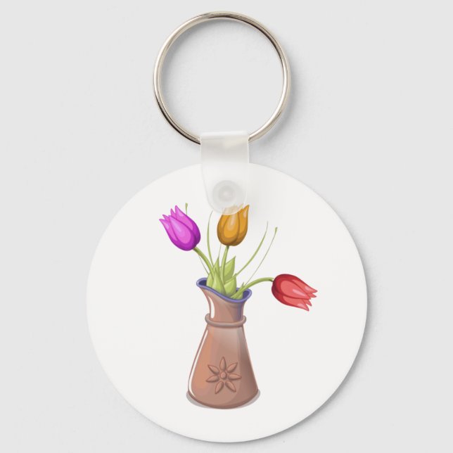 Flower Pots Key Ring (Front)