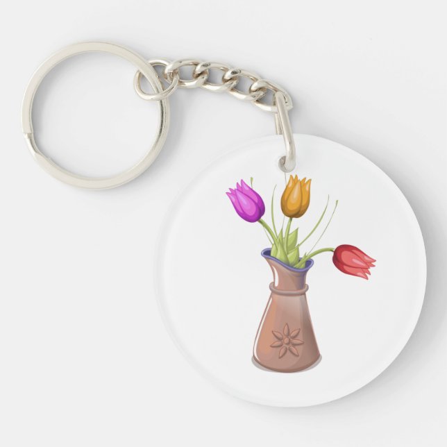 Flower Pots Key Ring (Front)
