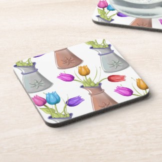 Flower Pots Pattern Coaster