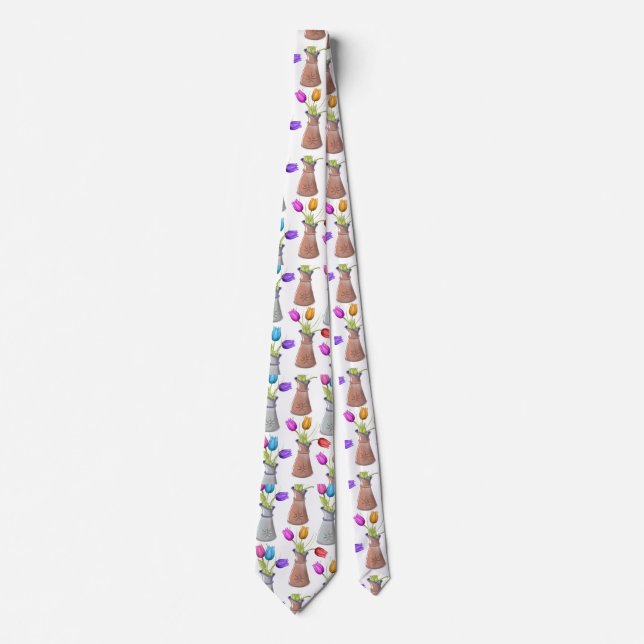 Flower Pots Pattern Tie (Front)