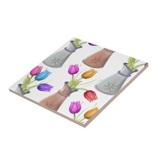 Flower Pots Pattern Tile