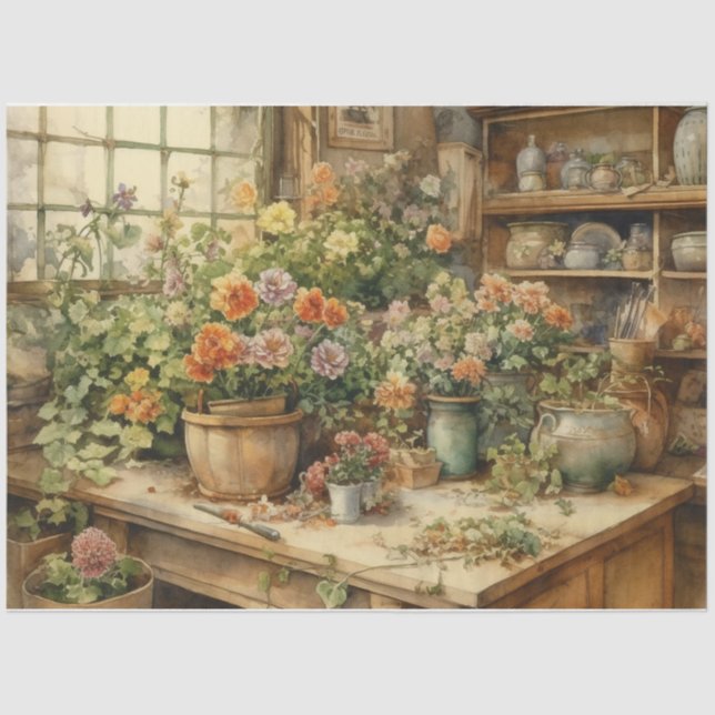 Flower Pots  Tissue Paper (Front)