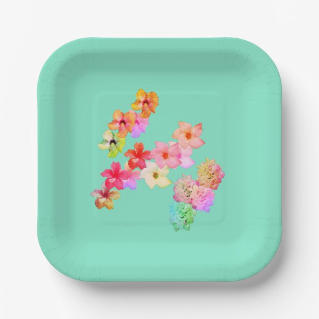 Flower Power 1 Paper Plate (Front)