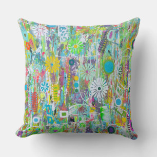 Flower Power 20 x 20 Poly Throw Pillow