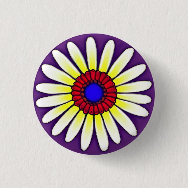 Flower Power 3 Cm Round Badge (Front)