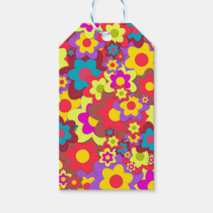 Flower Power 60s hippy Gift Tags