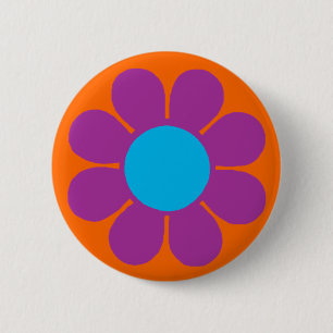 Flower Power 6 Cm Round Badge