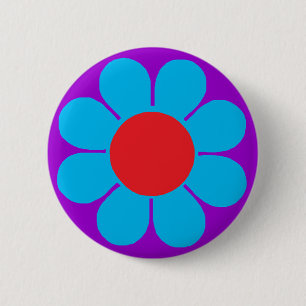 Flower Power 6 Cm Round Badge