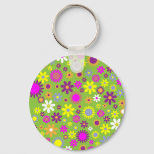 Flower Power 70's Collection Keychain