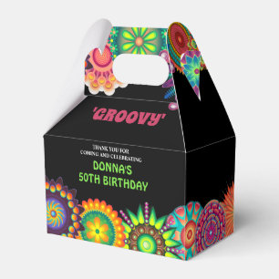 Flower Power 70's Colourful Birthday Party  Favour Box