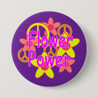 Flower Power 7.5 Cm Round Badge