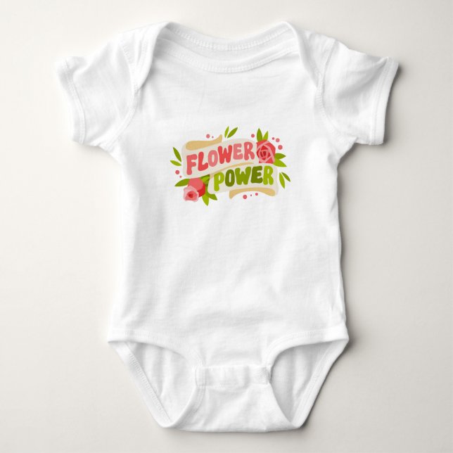 Flower Power Baby Bodysuit (Front)