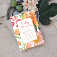 Flower Power Baby Shower Invitation