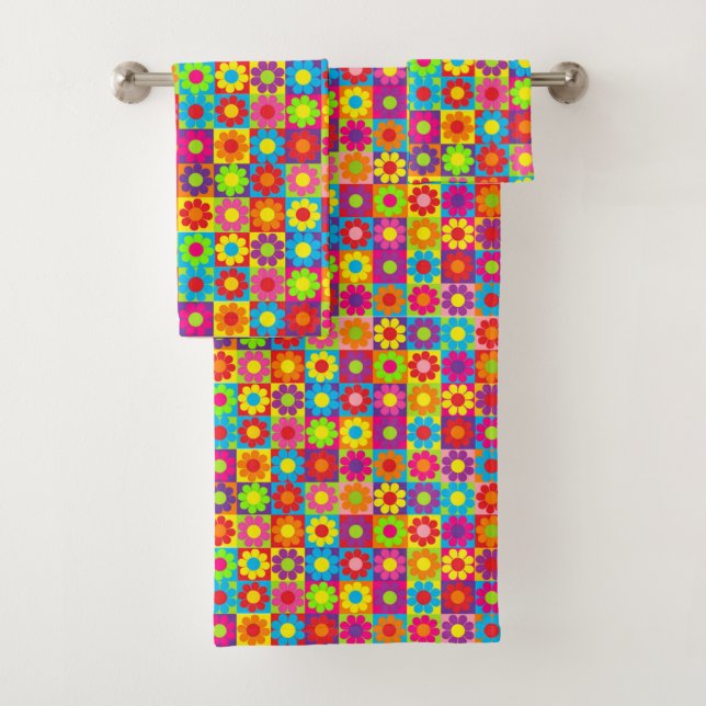 Flower Power Bath Towel Set (Insitu)