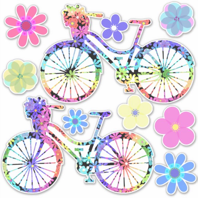 Flower Power Bicycles and Flowers (Front)