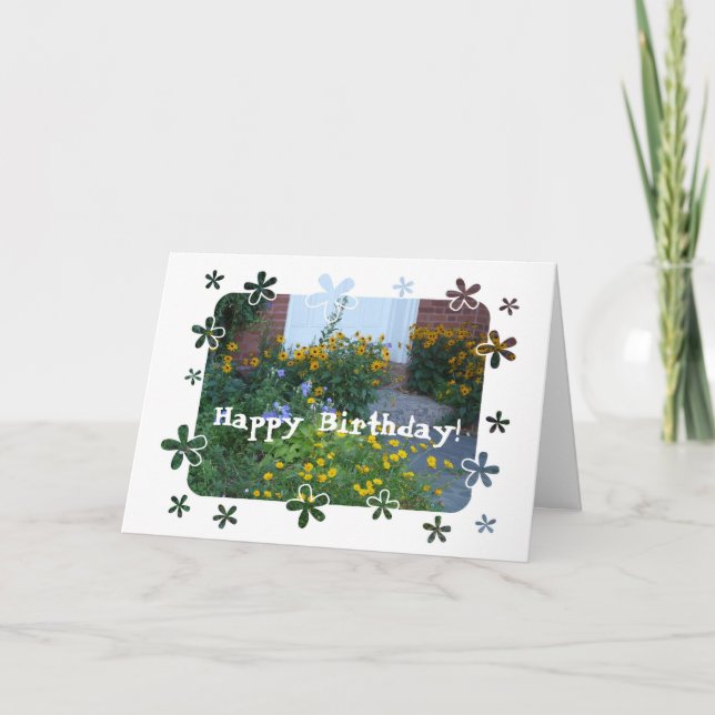 Flower Power! Birthday+Garden Card (Front)